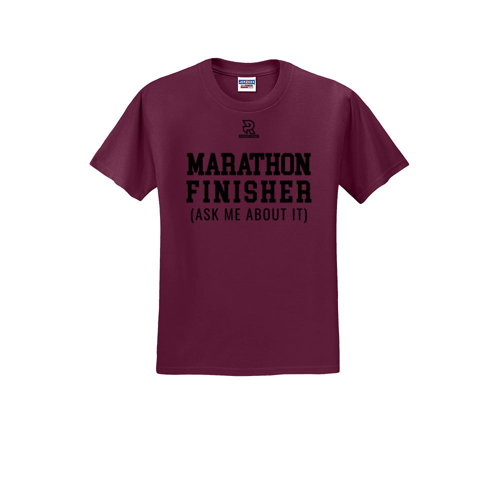 MARATHON FINISHER (Black) - Short Sleeve Cotton Tee