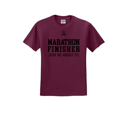 MARATHON FINISHER (Black) - Short Sleeve Cotton Tee