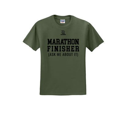 MARATHON FINISHER (Black) - Short Sleeve Cotton Tee