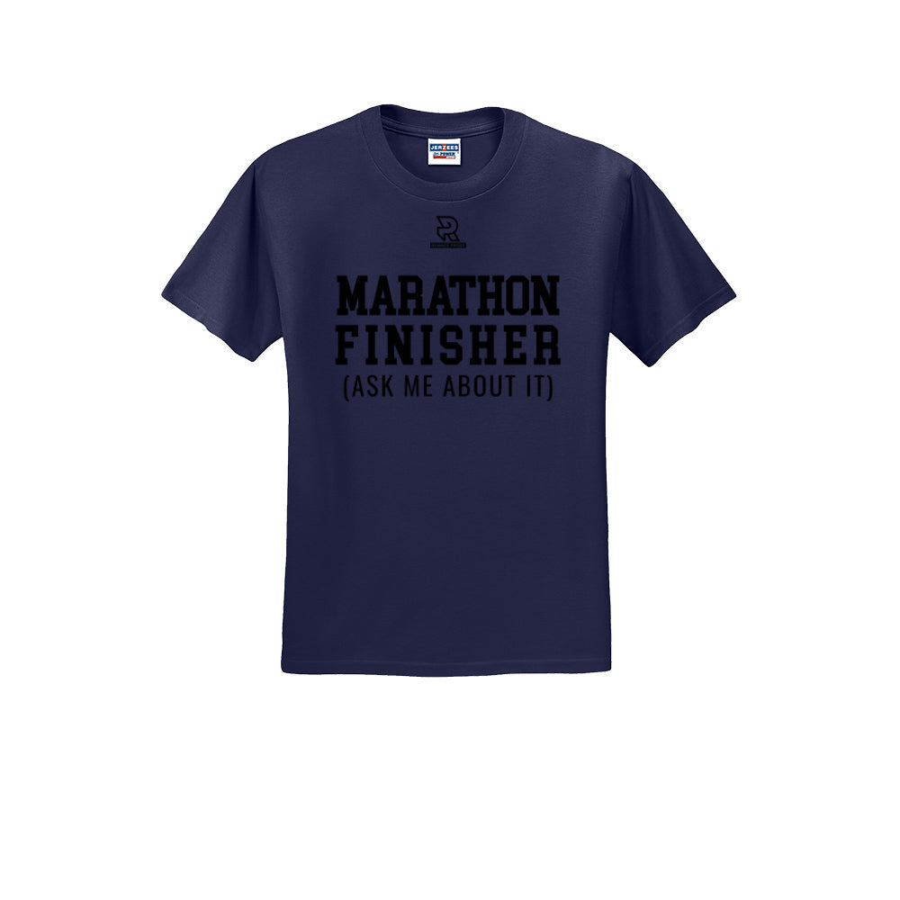 MARATHON FINISHER (Black) - Short Sleeve Cotton Tee