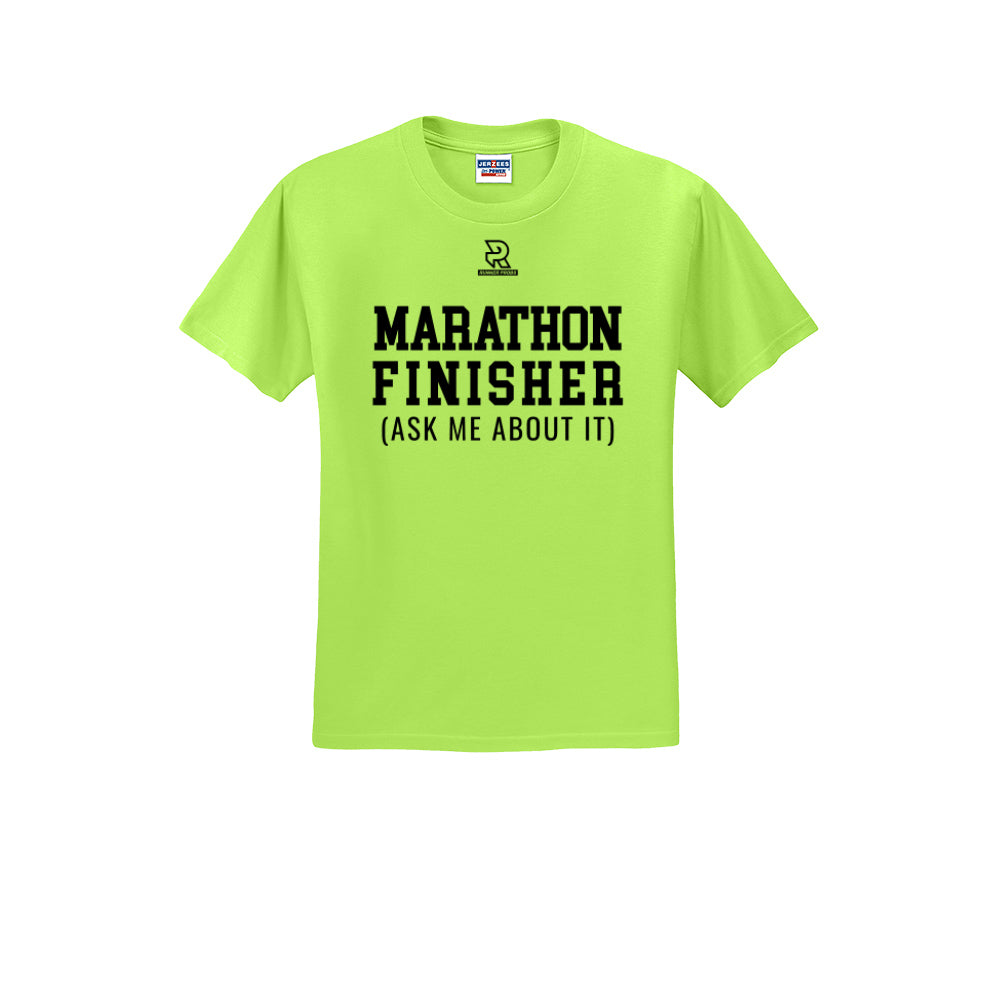 MARATHON FINISHER (Black) - Short Sleeve Cotton Tee