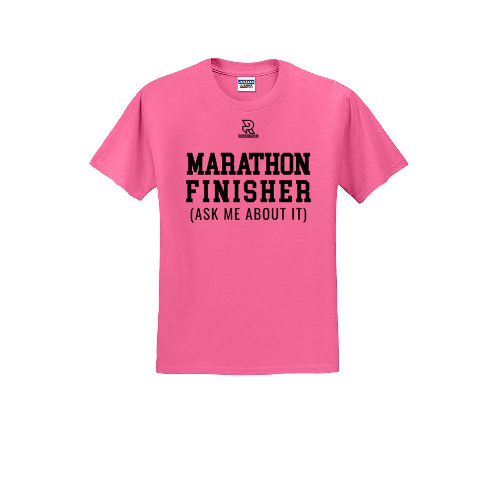 MARATHON FINISHER (Black) - Short Sleeve Cotton Tee