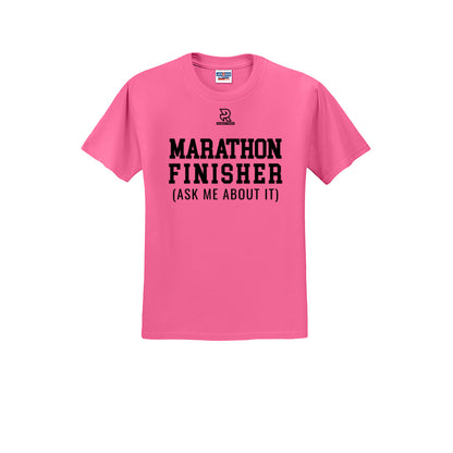 MARATHON FINISHER (Black) - Short Sleeve Cotton Tee