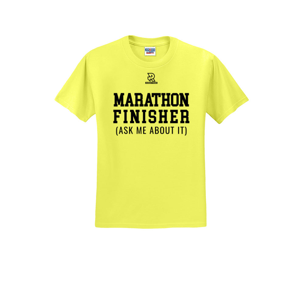 MARATHON FINISHER (Black) - Short Sleeve Cotton Tee