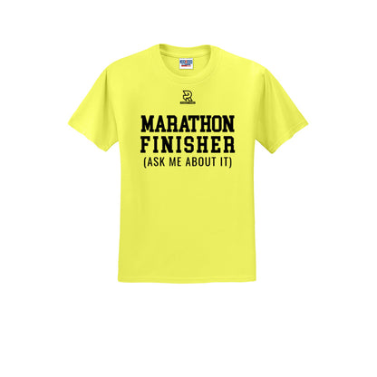 MARATHON FINISHER (Black) - Short Sleeve Cotton Tee