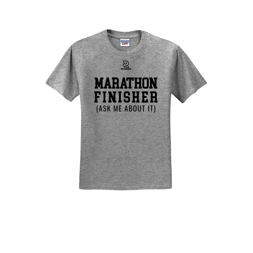 MARATHON FINISHER (Black) - Short Sleeve Cotton Tee
