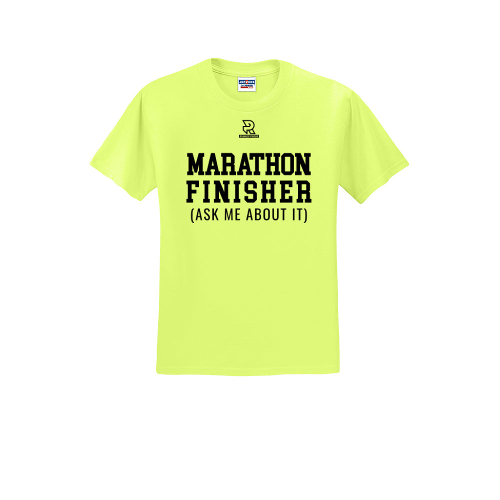 MARATHON FINISHER (Black) - Short Sleeve Cotton Tee