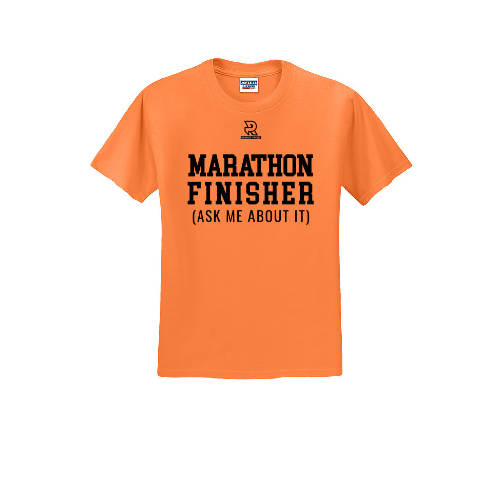MARATHON FINISHER (Black) - Short Sleeve Cotton Tee