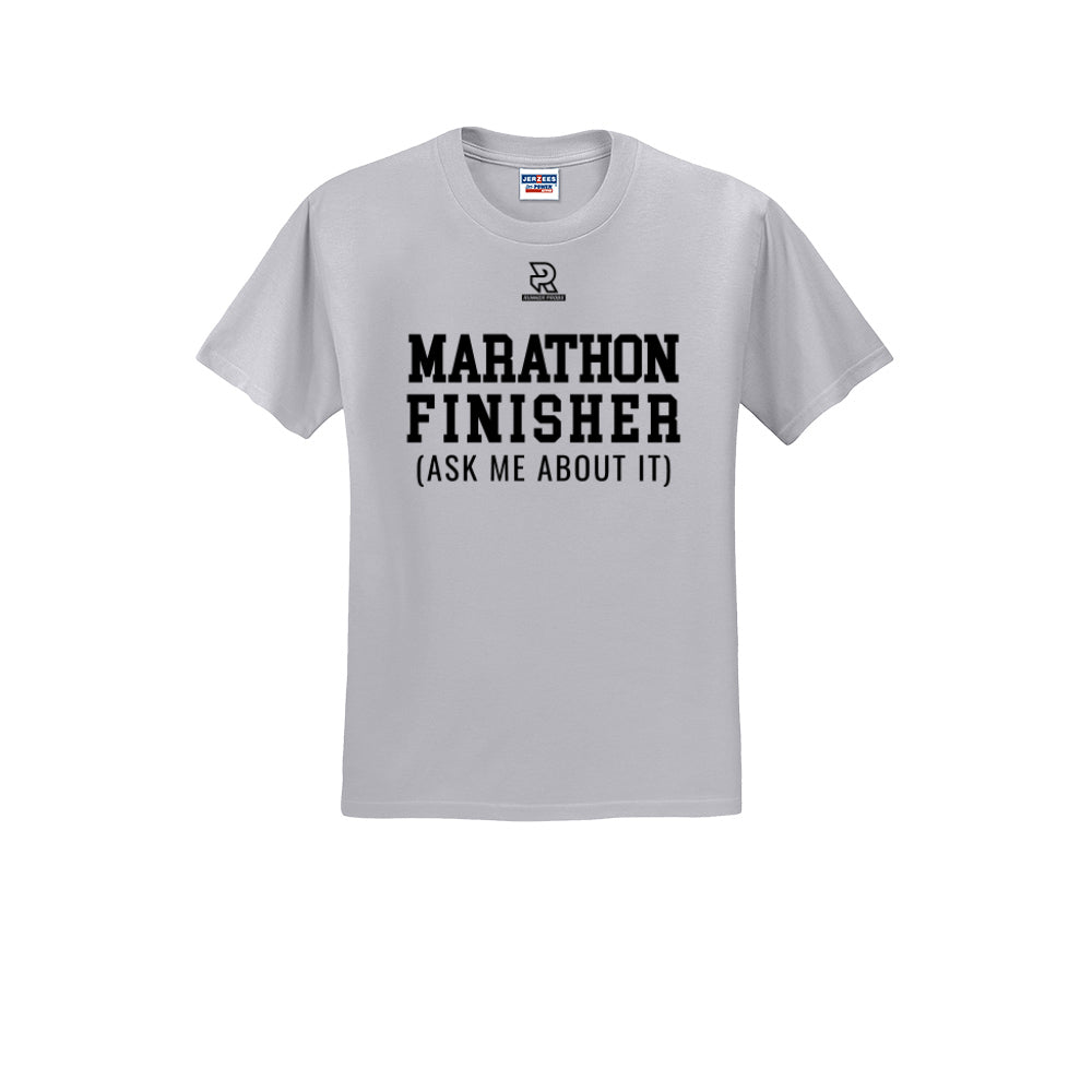 MARATHON FINISHER (Black) - Short Sleeve Cotton Tee