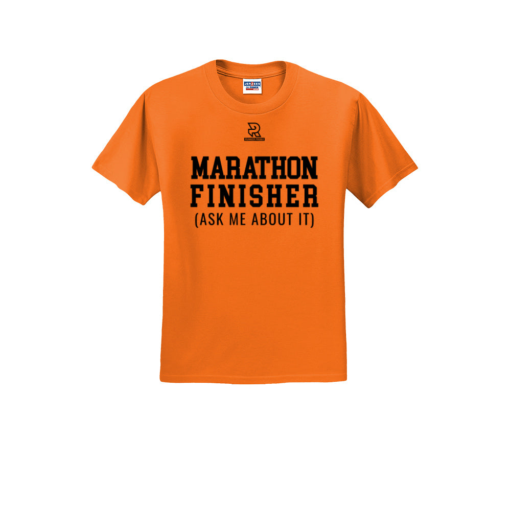 MARATHON FINISHER (Black) - Short Sleeve Cotton Tee