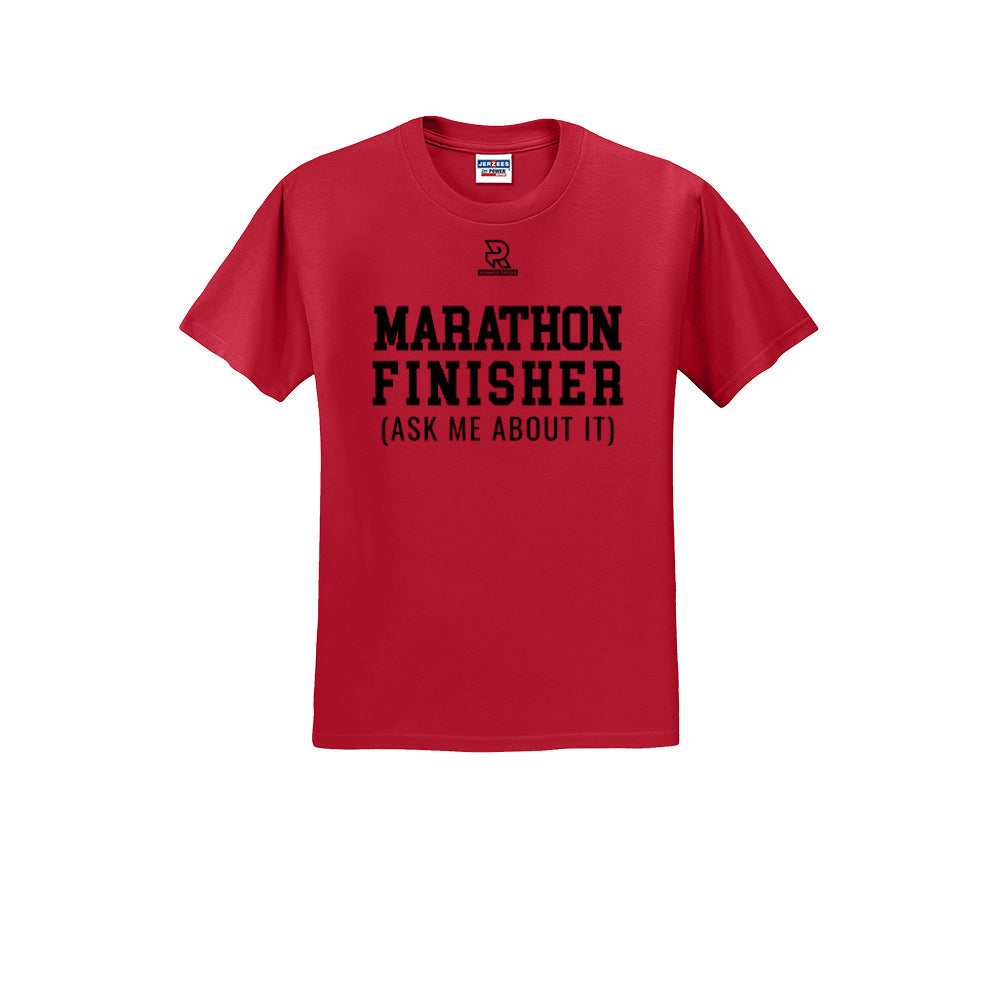 MARATHON FINISHER (Black) - Short Sleeve Cotton Tee