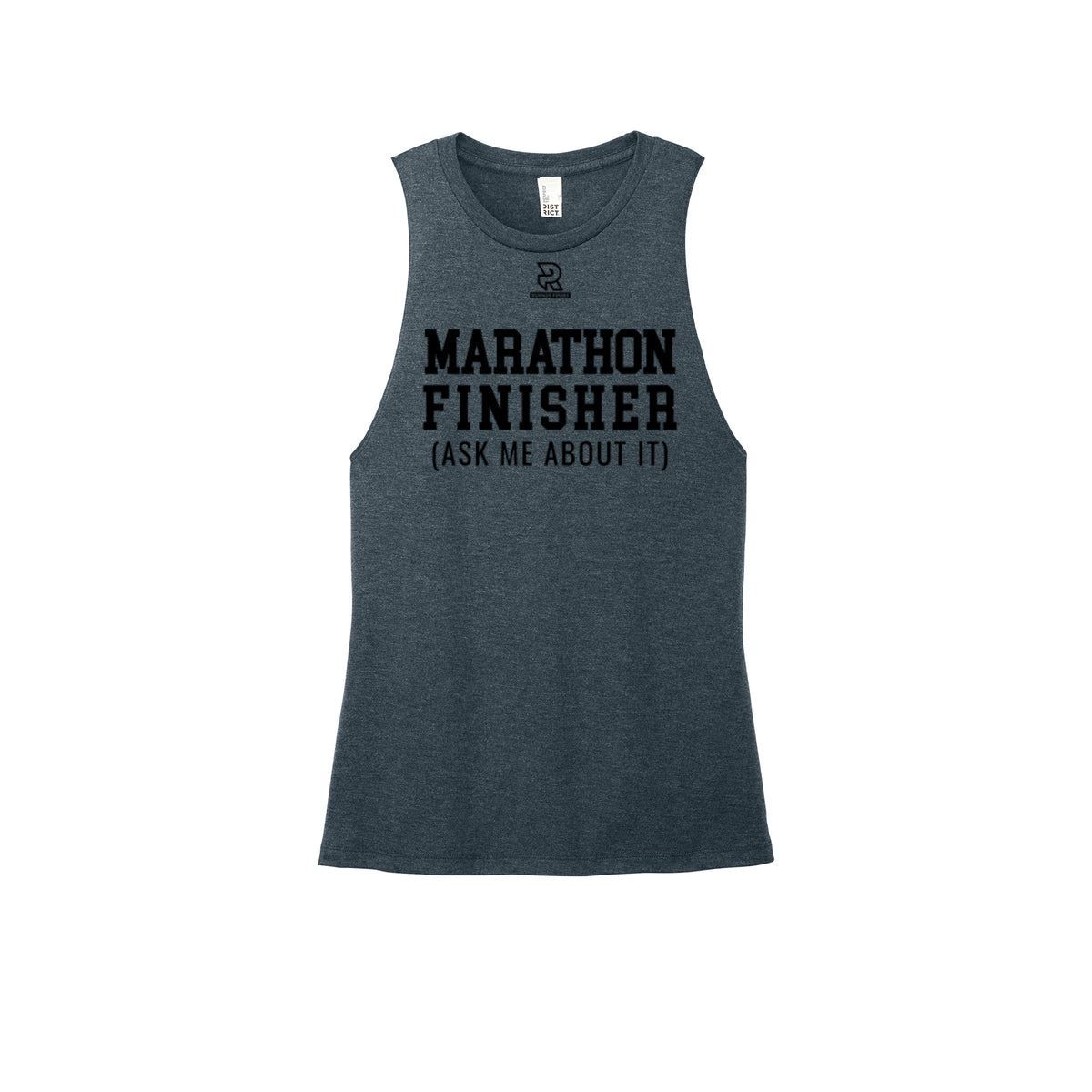 MARATHON FINISHER (Black) - Womens Perfect Tri Muscle Tank