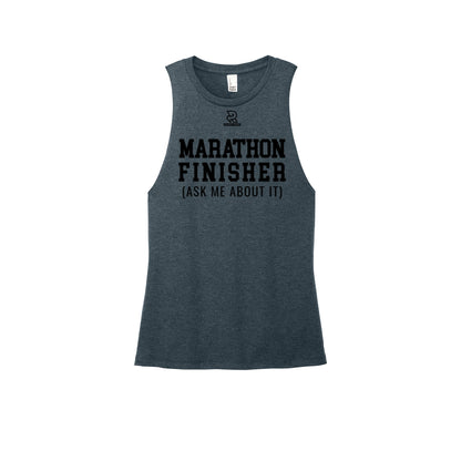 MARATHON FINISHER (Black) - Womens Perfect Tri Muscle Tank