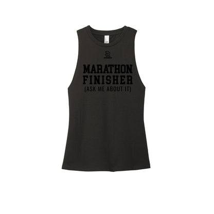 MARATHON FINISHER (Black) - Womens Perfect Tri Muscle Tank