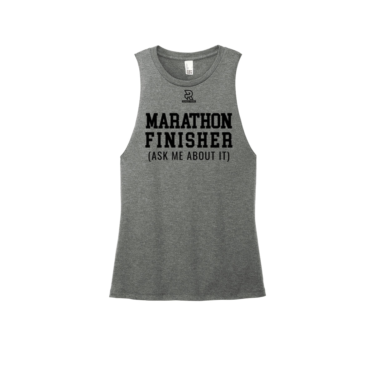 MARATHON FINISHER (Black) - Womens Perfect Tri Muscle Tank