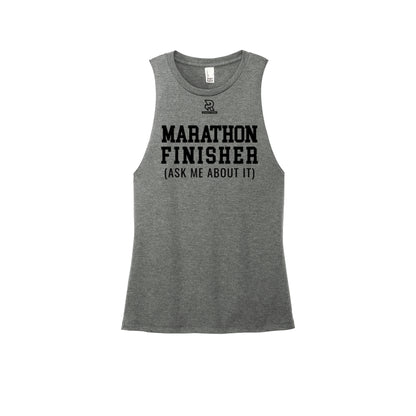 MARATHON FINISHER (Black) - Womens Perfect Tri Muscle Tank
