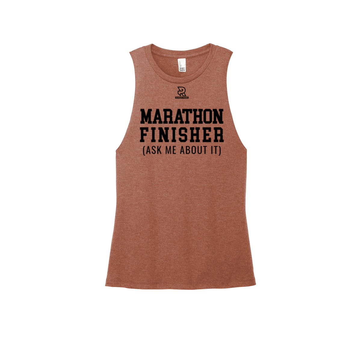 MARATHON FINISHER (Black) - Womens Perfect Tri Muscle Tank