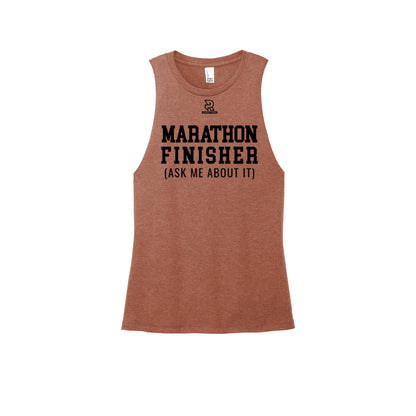 MARATHON FINISHER (Black) - Womens Perfect Tri Muscle Tank
