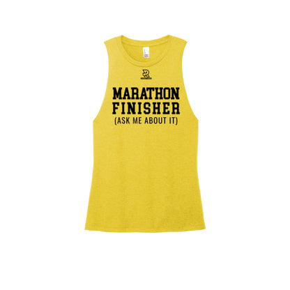 MARATHON FINISHER (Black) - Womens Perfect Tri Muscle Tank