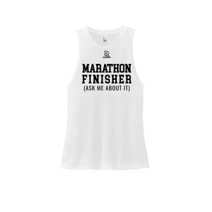 MARATHON FINISHER (Black) - Womens Perfect Tri Muscle Tank