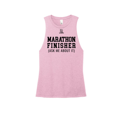 MARATHON FINISHER (Black) - Womens Perfect Tri Muscle Tank