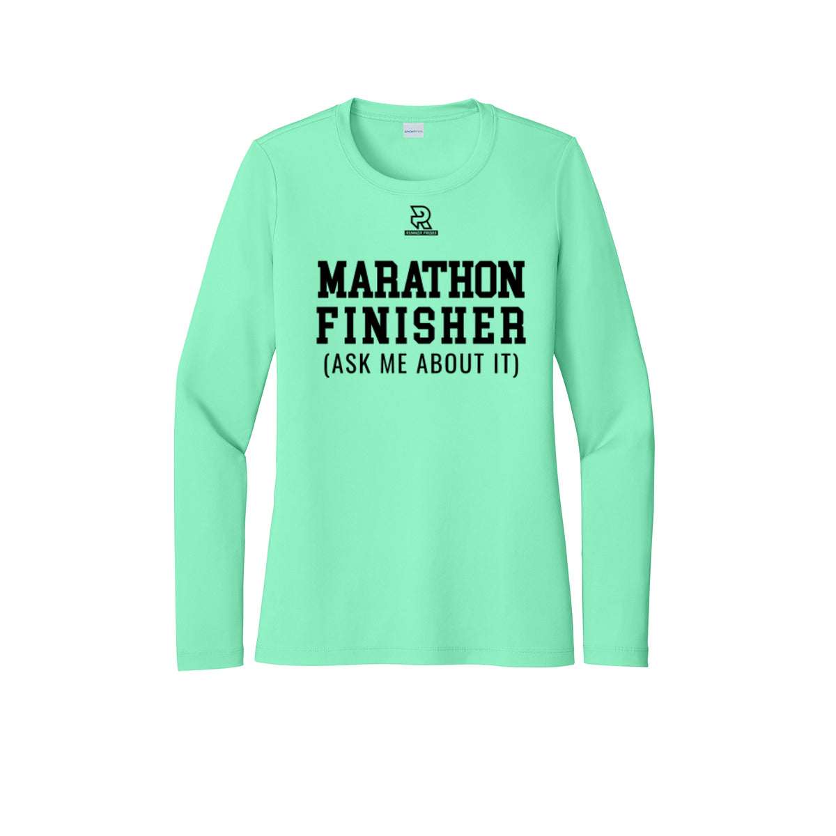 MARATHON FINISHER (Black) - Womens Pro Long Sleeve Performance Tee