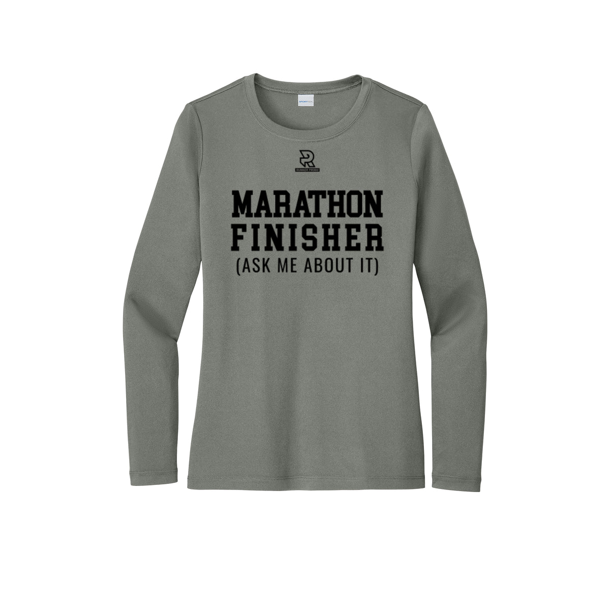MARATHON FINISHER (Black) - Womens Pro Long Sleeve Performance Tee
