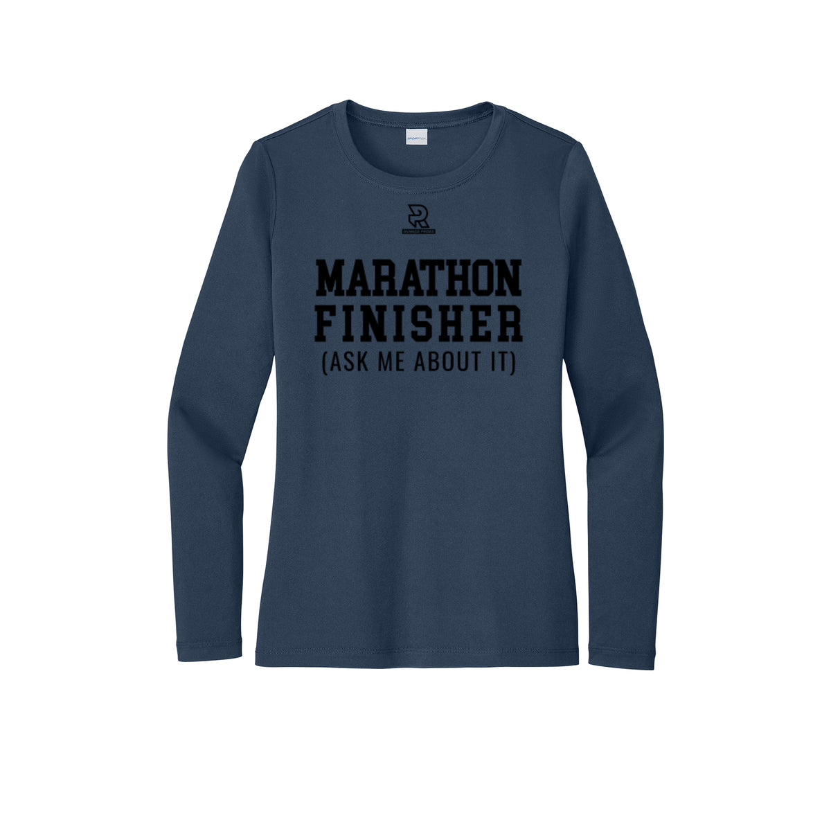 MARATHON FINISHER (Black) - Womens Pro Long Sleeve Performance Tee