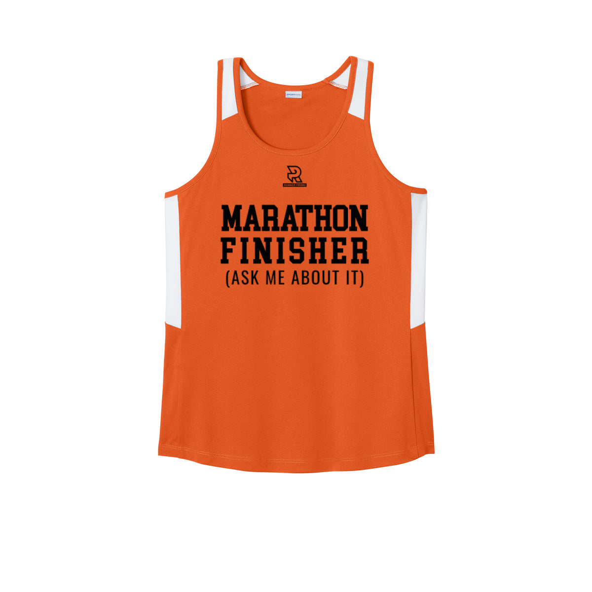 MARATHON FINISHER (Black) - Womens Club Track Tank