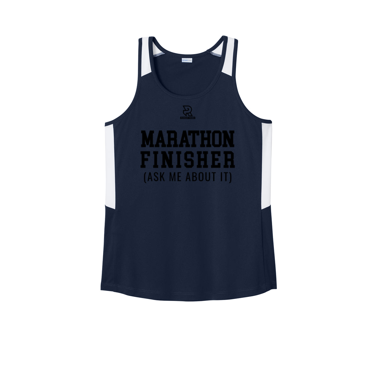 MARATHON FINISHER (Black) - Womens Club Track Tank