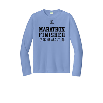 MARATHON FINISHER (Black) - Long Sleeve Performance Tee