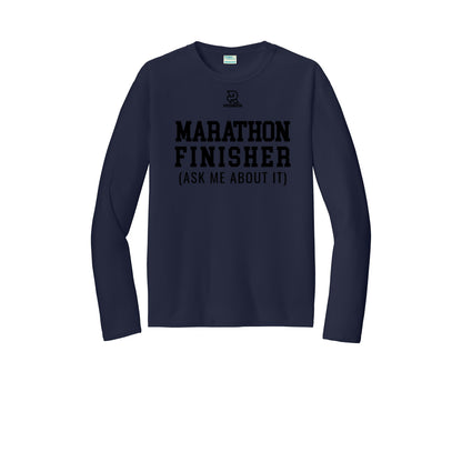 MARATHON FINISHER (Black) - Long Sleeve Performance Tee