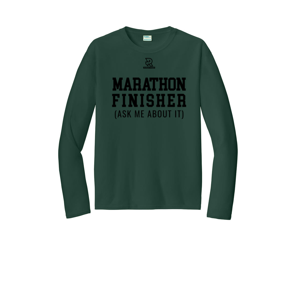 MARATHON FINISHER (Black) - Long Sleeve Performance Tee