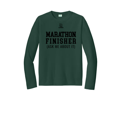 MARATHON FINISHER (Black) - Long Sleeve Performance Tee