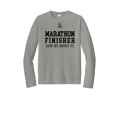 MARATHON FINISHER (Black) - Long Sleeve Performance Tee