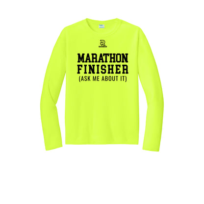 MARATHON FINISHER (Black) - Long Sleeve Performance Tee
