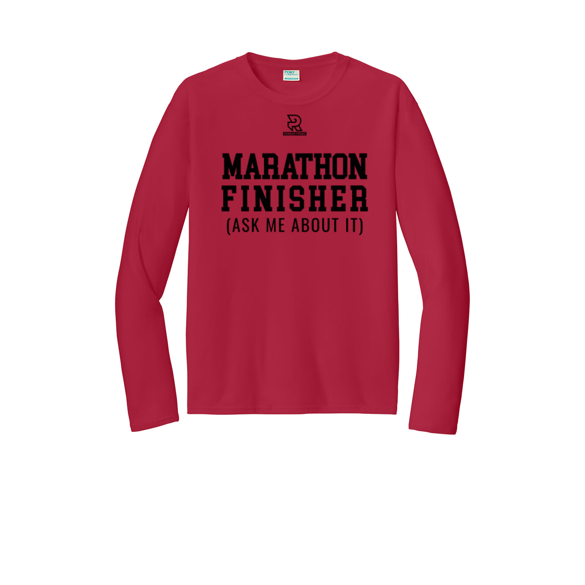MARATHON FINISHER (Black) - Long Sleeve Performance Tee