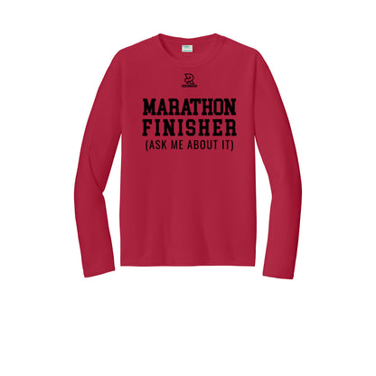 MARATHON FINISHER (Black) - Long Sleeve Performance Tee