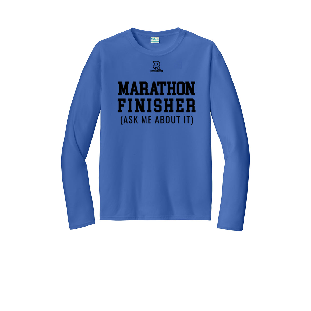 MARATHON FINISHER (Black) - Long Sleeve Performance Tee