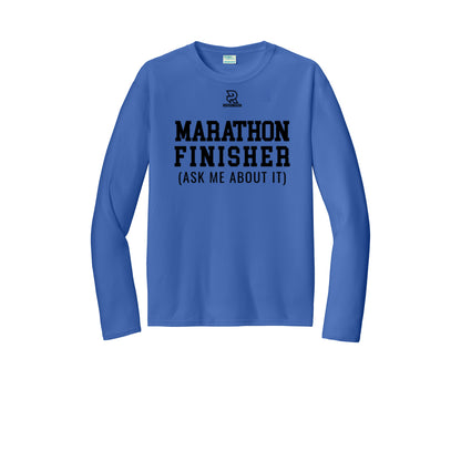 MARATHON FINISHER (Black) - Long Sleeve Performance Tee