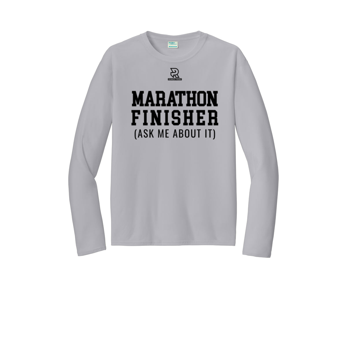 MARATHON FINISHER (Black) - Long Sleeve Performance Tee