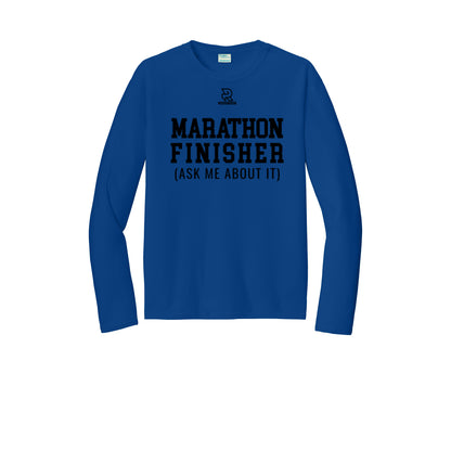 MARATHON FINISHER (Black) - Long Sleeve Performance Tee