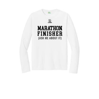 MARATHON FINISHER (Black) - Long Sleeve Performance Tee