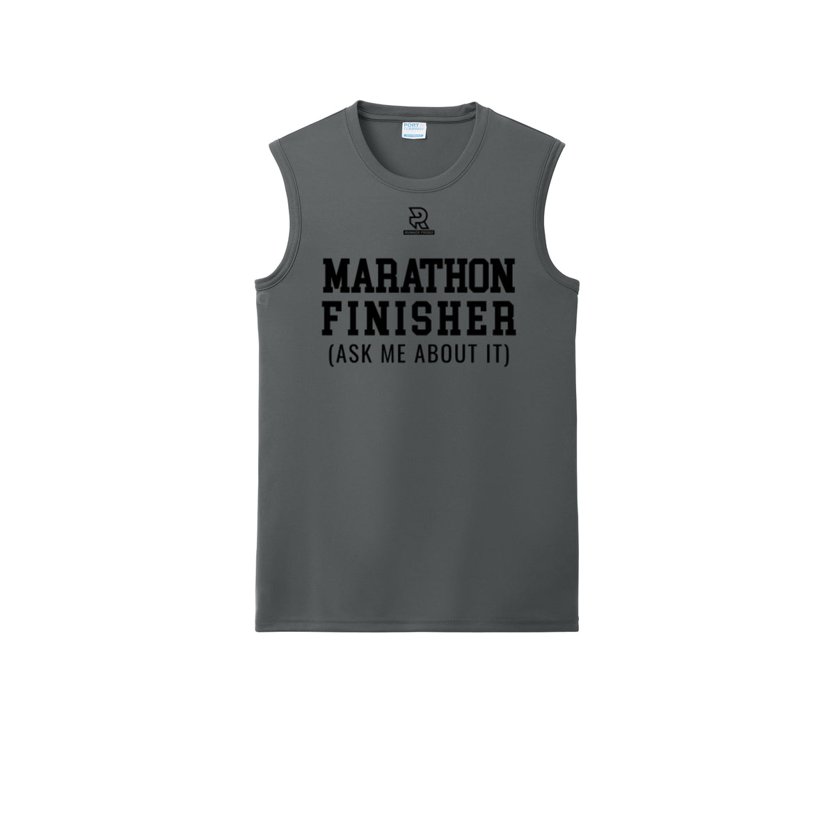 MARATHON FINISHER (Black) - Sleeveless Performance Tee