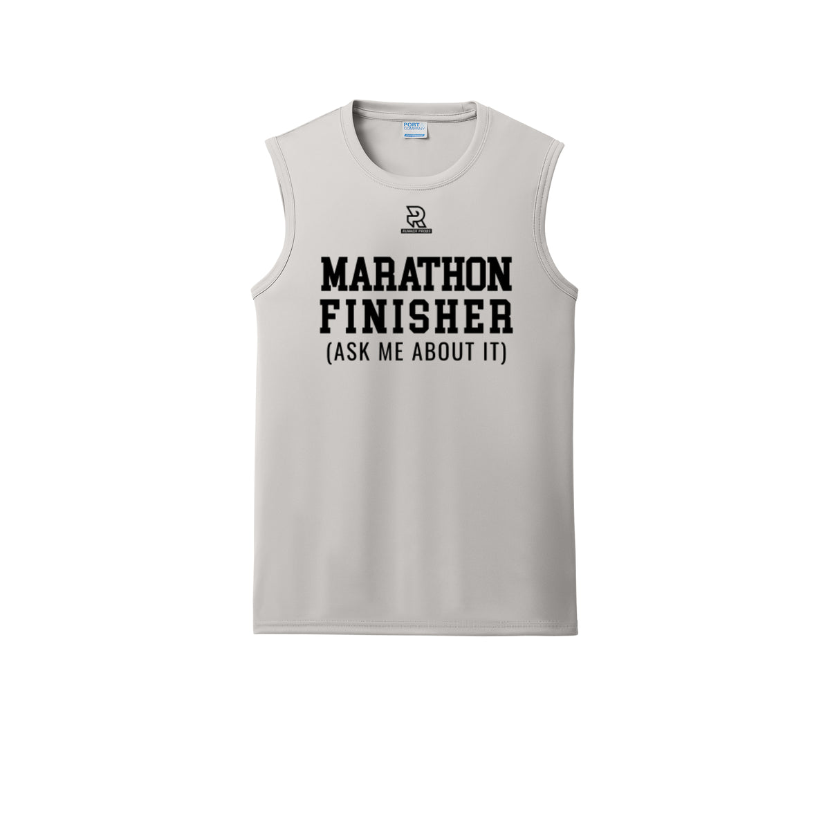 MARATHON FINISHER (Black) - Sleeveless Performance Tee