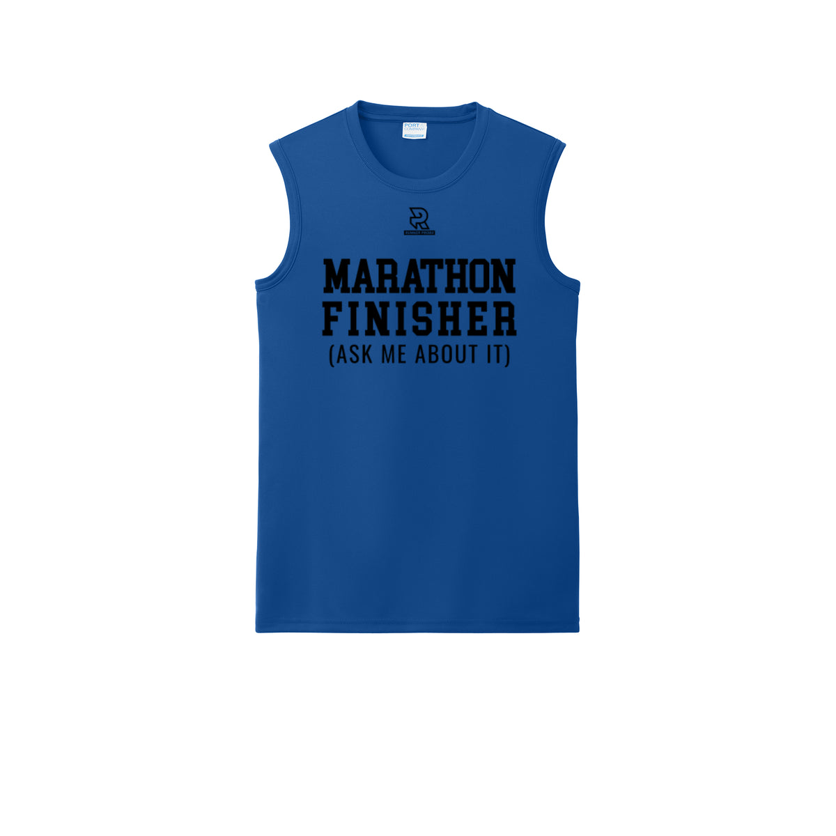 MARATHON FINISHER (Black) - Sleeveless Performance Tee