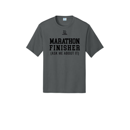 MARATHON FINISHER (Black) - Short Sleeve Performance Tee