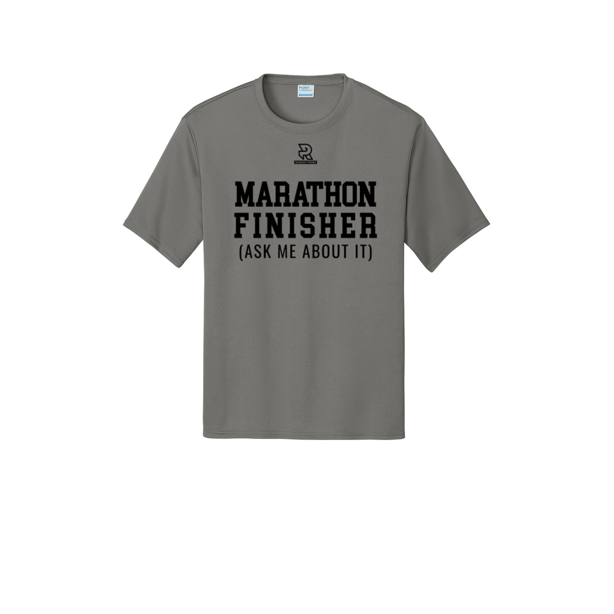 MARATHON FINISHER (Black) - Short Sleeve Performance Tee