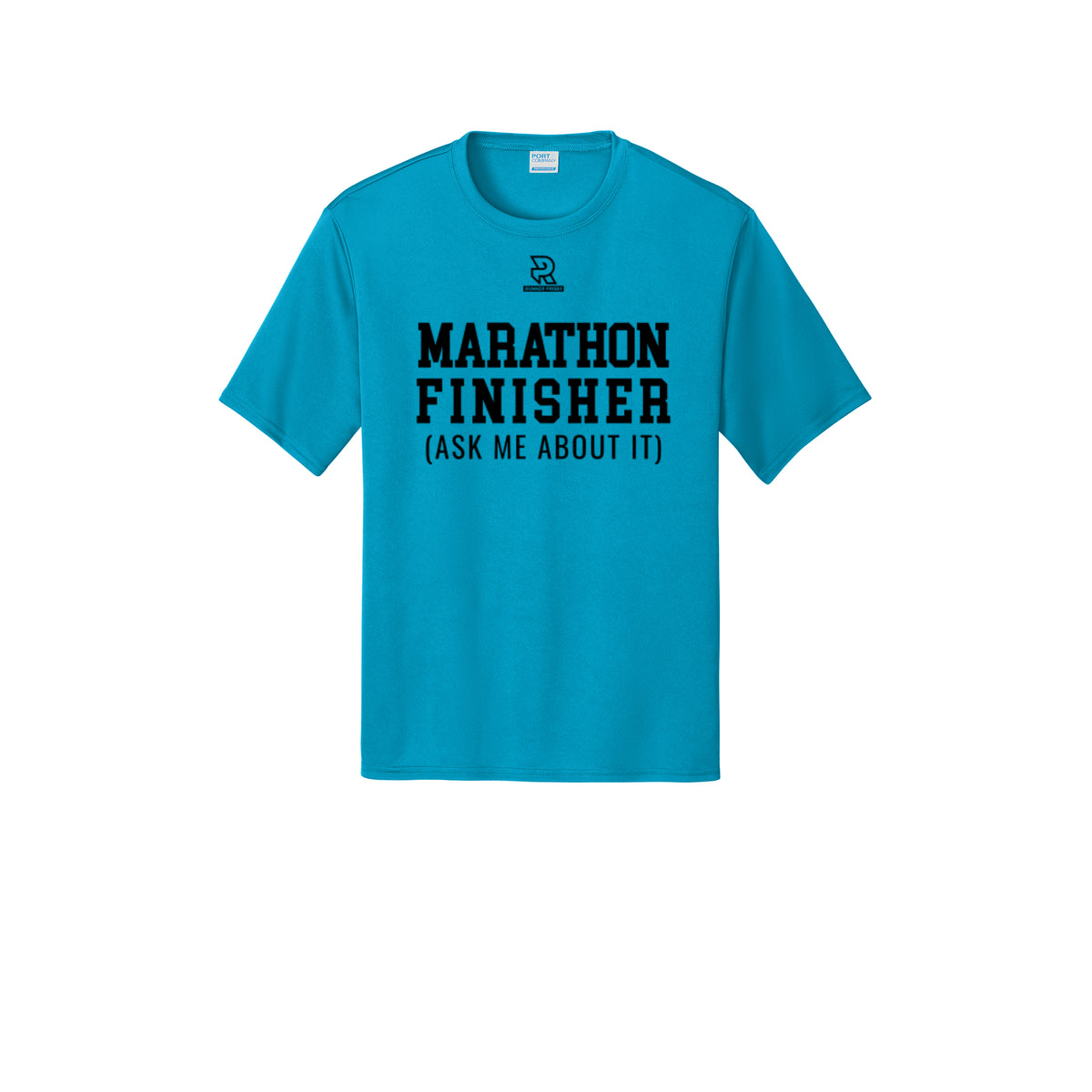 MARATHON FINISHER (Black) - Short Sleeve Performance Tee
