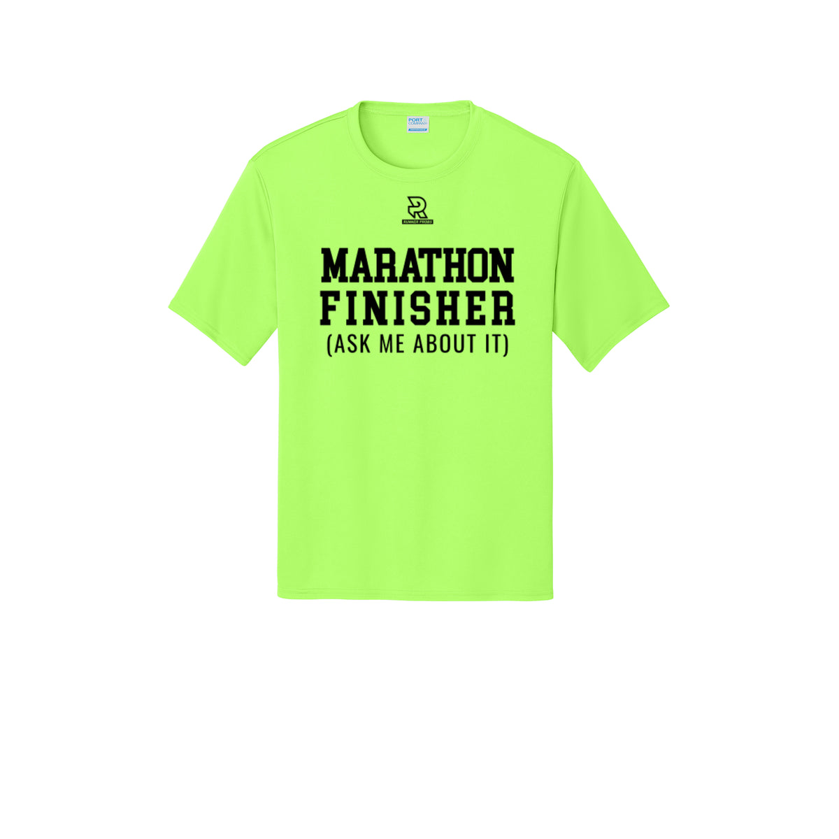 MARATHON FINISHER (Black) - Short Sleeve Performance Tee